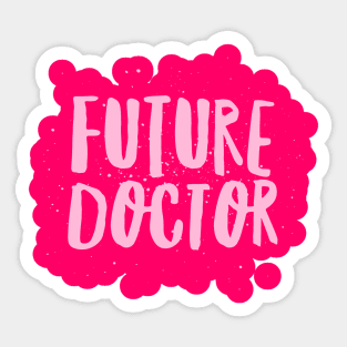 Girls Future Doctor Print Pink Sticker